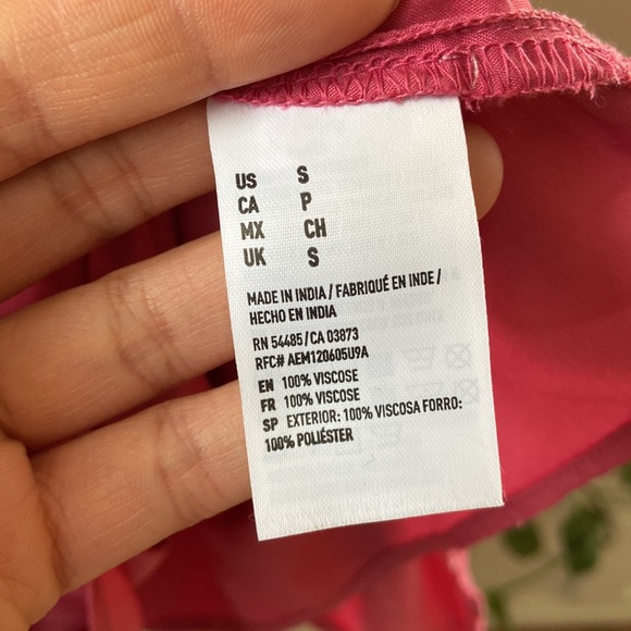 American Eagle Pink Patterned Mini Dress - S - Picture 4 of 6